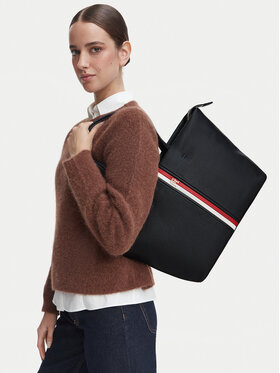 Tommy Hilfiger Geantă Tommy Hilfiger Th Corp Ess Tote AW0AW19334 Bleumarin