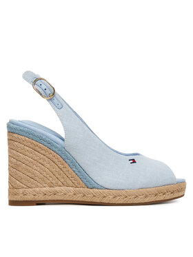 Tommy Hilfiger Espadrilky Tommy Hilfiger Flag High Wedge Espad Slingback FW0FW09343 Modrá