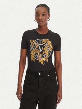 Versace Jeans Couture Versace Jeans Couture Camiseta 80HAHE01 CJ02E Negro Slim Fit