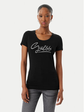 Guess Guess Футболка W6RI24 J1314 Чорний Regular Fit