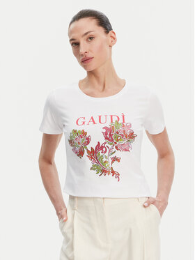 Gaudi Gaudi Футболка 511BD64036 Білий Regular Fit
