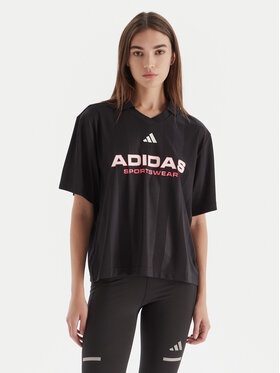 adidas adidas Поло Tiro JN2749 Чорний Loose Fit