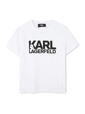 Karl Lagerfeld Kids Karl Lagerfeld Kids Póló Z30435 D Fehér Regular Fit