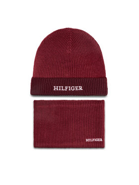 Tommy Hilfiger Set Mütze und Loop-Schal Tommy Hilfiger AU0AU01938 Rot