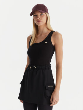 Guess Guess Топ Colette V4YP06 K8RT2 Чорний Slim Fit