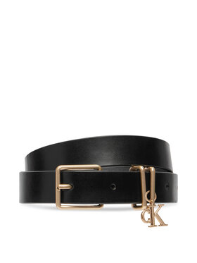 Calvin Klein Колан Calvin Klein Logo Charm Belt LV04F7086G Черен