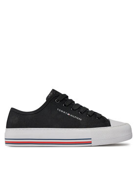 Tommy Hilfiger Teniși Tommy Hilfiger Low Cut Lace-Up Sneaker T3A9-33185-1687 S Negru