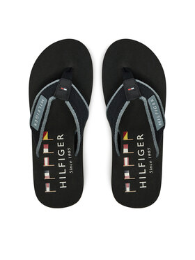 Tommy Hilfiger Žabky Tommy Hilfiger Patch Hilfiger Beach Sandal FM0FM05435 Černá