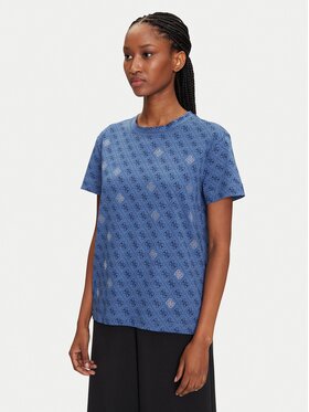 Guess Guess Футболка V5GI16 I3Z14 Cиній Regular Fit