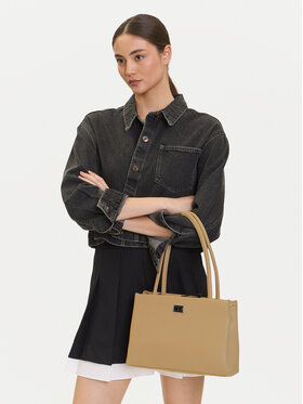 Tommy Jeans Handtasche Tommy Jeans Tjw American Cool Med Tote AW0AW17297 Beige