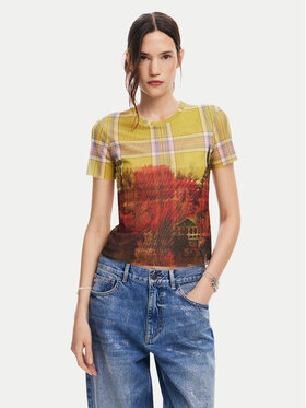Desigual Desigual Футболка Double 24WWTK27 Кольоровий Slim Fit
