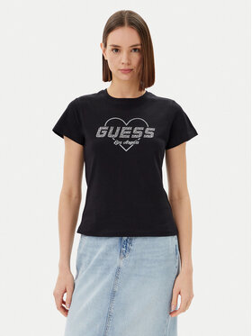 Guess Guess Футболка V5GI10 K9RM1 Чорний Regular Fit