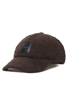 Calvin Klein Cappellino Calvin Klein All-Over Sherpa W/ Patch Cap LV04F5096G Marrone scuro