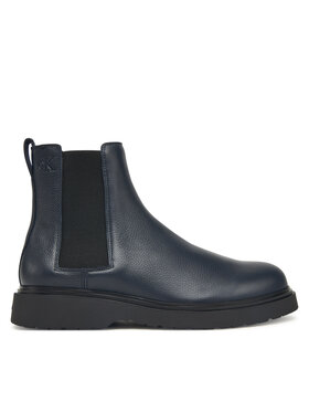 Calvin Klein Členková obuv s elastickým prvkom Calvin Klein Combat Ess Chelsea Boot Lth YM0YM01374 Tmavomodrá