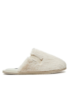 Calvin Klein Jeans Bačkory Calvin Klein Jeans Hotel Slipper Fur After Glow YW0YW01593 Écru