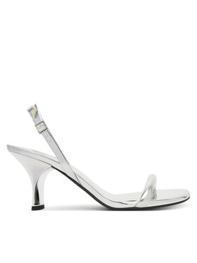 Calvin Klein Sandalias Calvin Klein Sculpt Kitt Heel Strappy Lth Met HW0HW02709 Plata