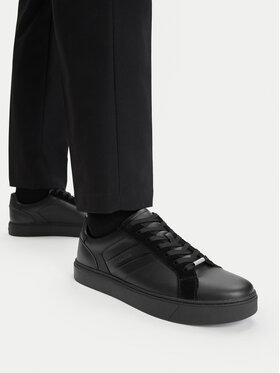 Calvin Klein Sneakers Calvin Klein Classic Cupsole Laceup Tape Lth2 YM0YM01448 Nero