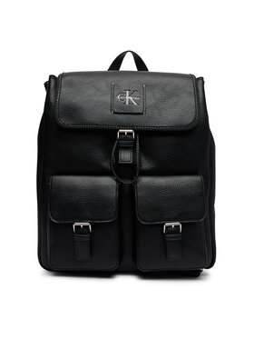 Calvin Klein Zaino Calvin Klein Bold Pebble Flap Backpack LV04D3565G Nero