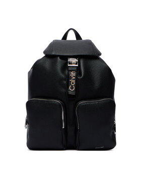 Calvin Klein Batoh Calvin Klein Weebbing Strap Flap Backpack LV04F3645G Černá