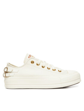 Converse Plátenky Converse Chuck Taylor All Star Lift Platform Buckle A11866C Biela