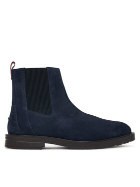 Tommy Hilfiger Боти Tommy Hilfiger Cleated Hilifger Suede Boot FM0FM05961 Тъмносин