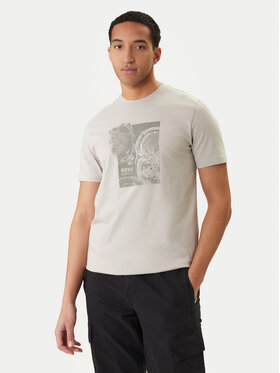BOSS BOSS Camiseta Imprint 50556007 Beis Regular Fit