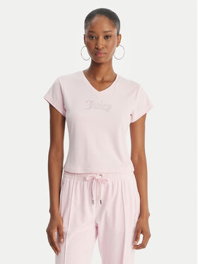 Juicy Couture Juicy Couture Camiseta Capped JCWCT126318 Rosa Slim Fit