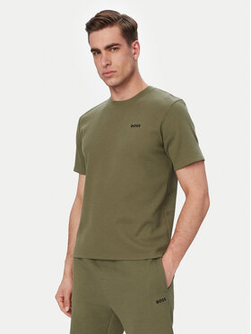 BOSS BOSS Camiseta Waffle 50535891 Verde claro Regular Fit