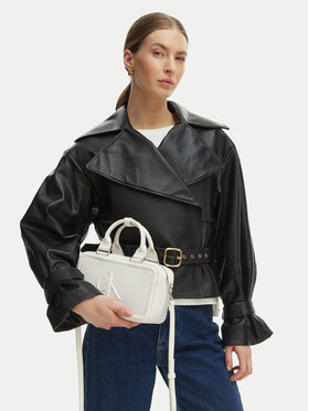 Calvin Klein Kabelka Calvin Klein Bold Ck Bauletto Crossbody LV04F3411G Bílá