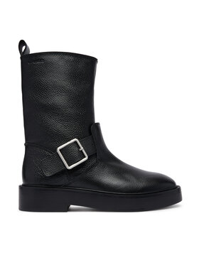 Calvin Klein Škornji Calvin Klein Conc Welt Mid Biker Boot Lth HW0HW03212 Črna