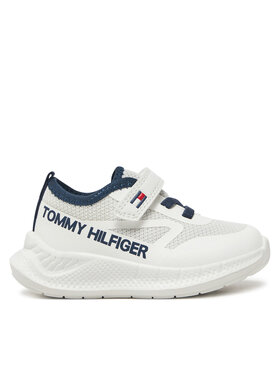 Tommy Hilfiger Sneakersy Tommy Hilfiger Low Cut Lace-Up/Velcro Sneaker T1B9-33868-1756 M Biela