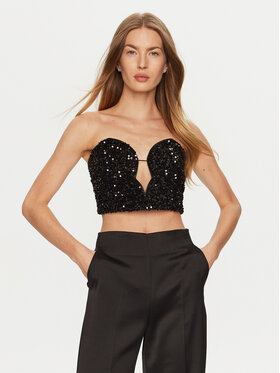 Bardot Bardot Топ Eleni 59112TB2 Чорний Slim Fit