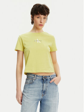 Calvin Klein Jeans Calvin Klein Jeans Majica Monologo J20J223113 Rumena Slim Fit