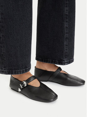 Tommy Jeans Balerini Tommy Jeans Tjw Ballerina Nappa Leather EN0EN03043 Negru