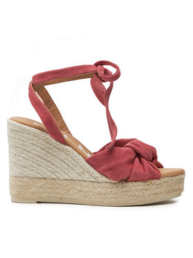 Manebi Espadrilky Manebi Hamptons Wedge Espadrilles With Knot W 1.5 WS Bordová