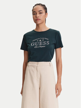 Guess Guess Футболка V5YI13 J1314 Зелений Regular Fit