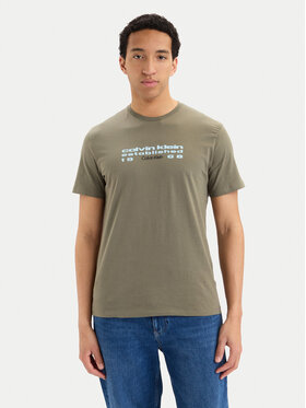 Calvin Klein Jeans Calvin Klein Jeans Camiseta SS 30s EU LV04RG800G Verde oscuro Regular Fit