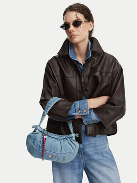 Tommy Jeans Handtasche Tommy Jeans Tjw Icon Charms Denim Shlder Bag AW0AW18883 Blau