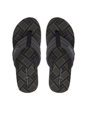 Tommy Hilfiger Zehentrenner Tommy Hilfiger Flag Patch Beach FM0FM06004 Schwarz