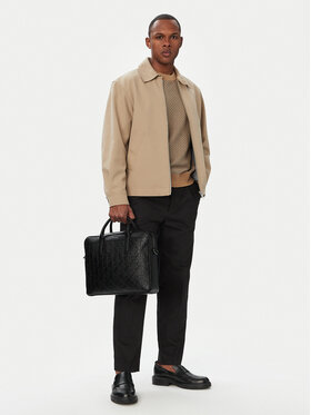 Calvin Klein Aktovka Calvin Klein Emblem Aop Deboss LV04D3561G Crna