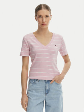 Tommy Hilfiger Tommy Hilfiger Camiseta New Cody WW0WW40584 Rosa Slim Fit