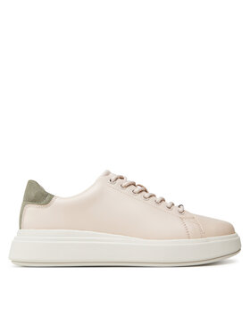 Calvin Klein Sneakers Calvin Klein Cupsole Lace Up Lth HW0HW02540 Bej