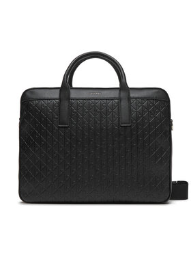 Calvin Klein Portatīvā datora soma Calvin Klein Emblem Emboss Commuter LV04D3265G Melns