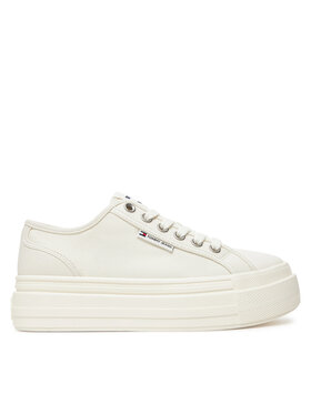 Tommy Jeans Sneakers Tommy Jeans Tjw Foxing Flatform Lc EN0EN02736 Alb