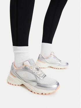 Calvin Klein Laisvalaikio batai Calvin Klein Hike Runner Lace Up Mesh Mix Met YW0YW02063 Spalvota