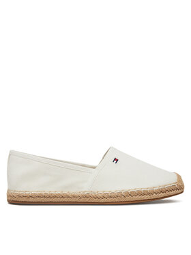 Tommy Hilfiger Espadrilky Tommy Hilfiger Flag Canvas Espadrille FW0FW08541 Écru