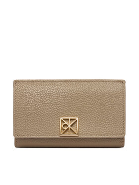 Calvin Klein Portafoglio Calvin Klein Emblem Hw Pebble Snap Cardholder LV04F1127G Beige