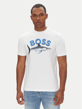 BOSS BOSS Majica Bossfish 50539196 Écru Regular Fit