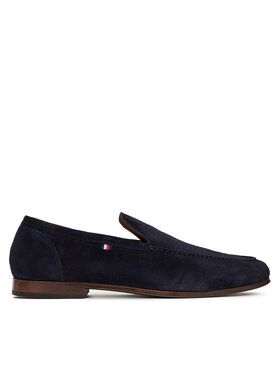 Tommy Hilfiger Mokasíny Tommy Hilfiger Hilfiger Flexible Suede Loafer FM0FM05496 Tmavomodrá