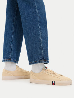 Tommy Jeans Tenisky Tommy Jeans Archive Vulc Y2K Washed Canvas EN0EN02957 Béžová